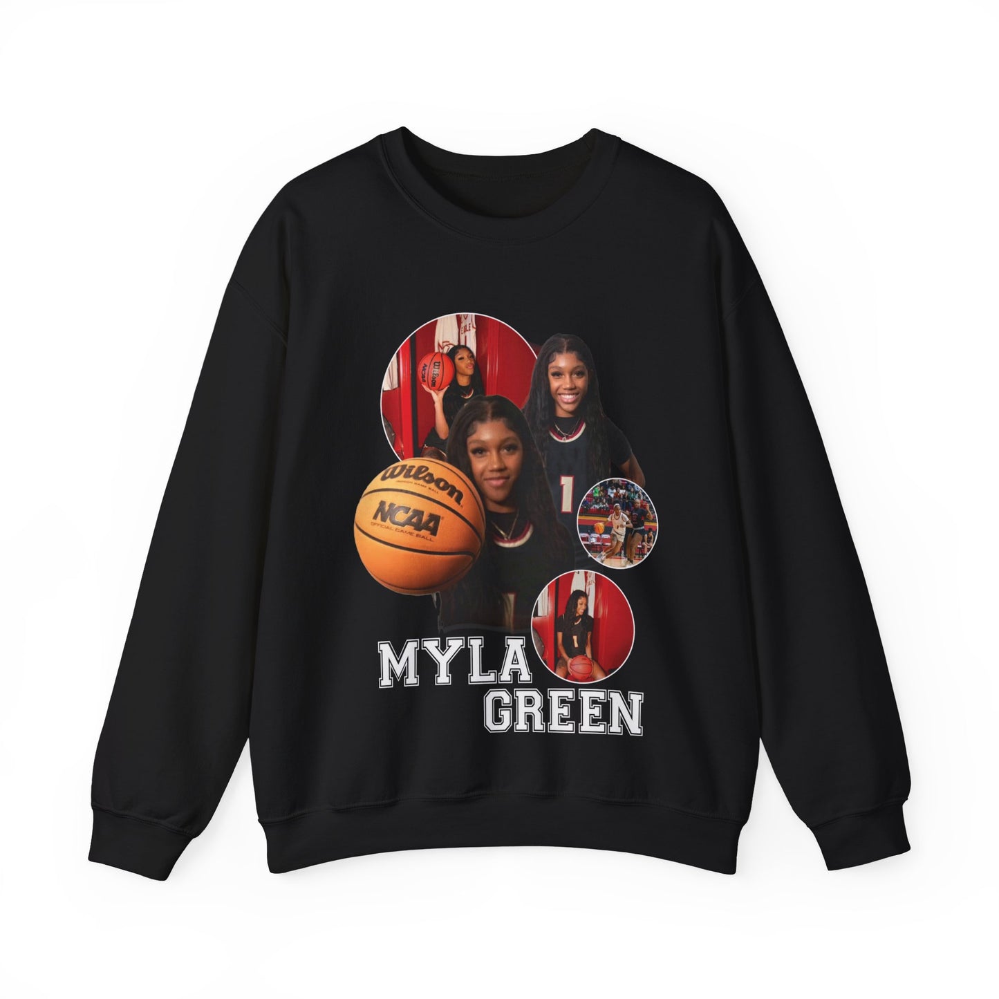 Myla Green: GameDay With Name & Number Crewneck