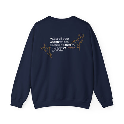 Mia Leone: 1 Peter 5:7 Crewneck