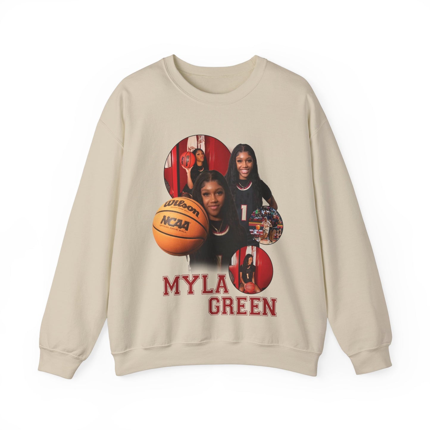 Myla Green: GameDay With Name & Number Crewneck