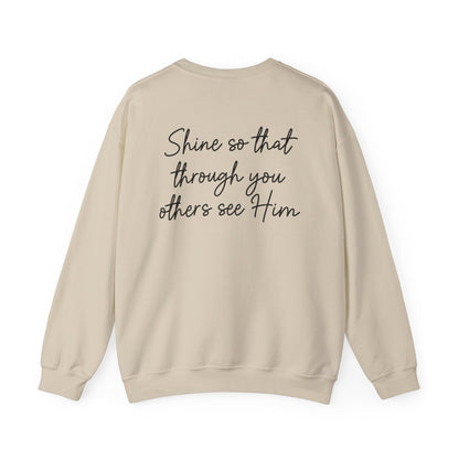 Anika Prisby: Shine So That Through You Others See Him Crewneck