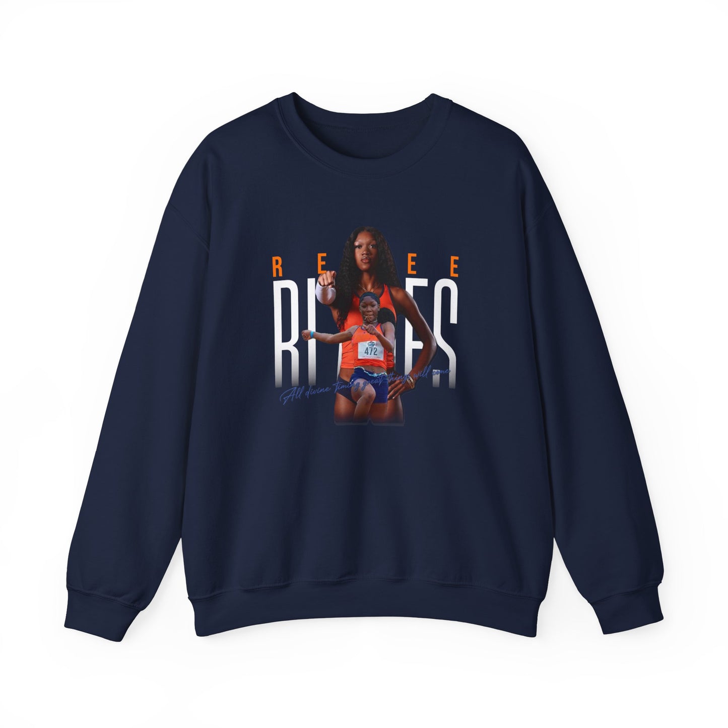 Renee Blades: All In Divine Timing Great Things Will Come Crewneck