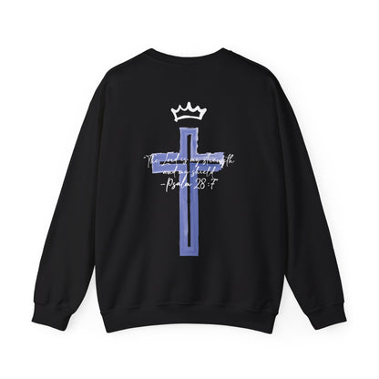 Isabella Hune: Psalm 28:7 Crewneck