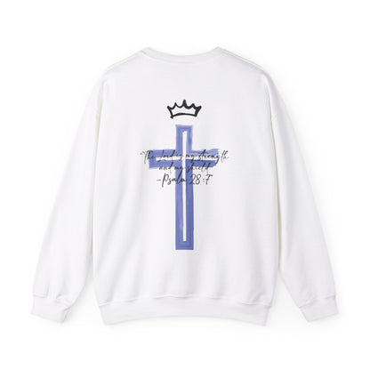 Isabella Hune: Psalm 28:7 Crewneck