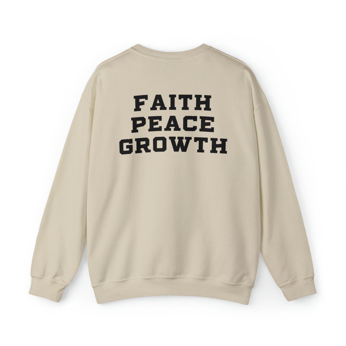 Dona Fagnon: Faith Peace Growth Crewneck