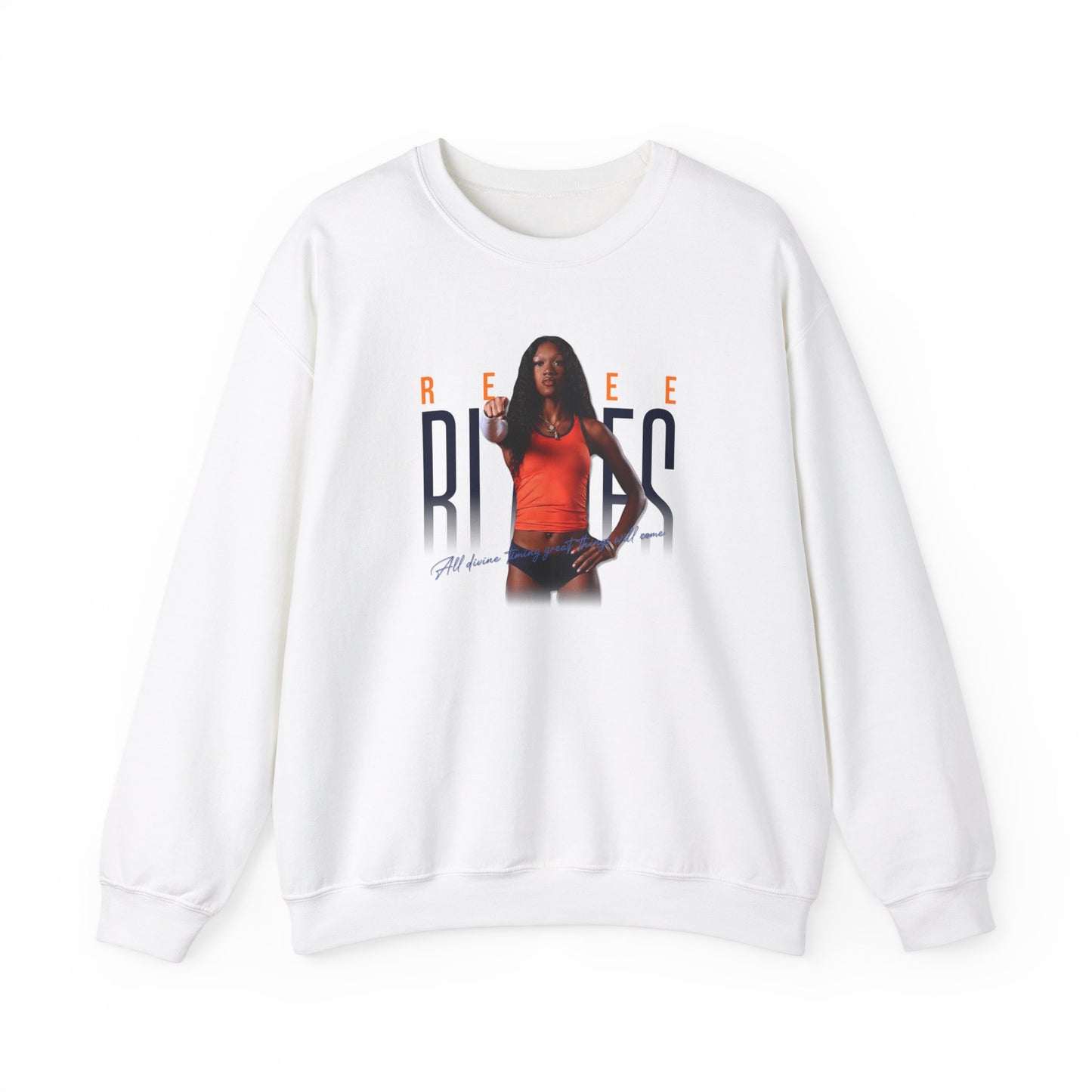 Renee Blades: All In Divine Timing Great Things Will Come Crewneck