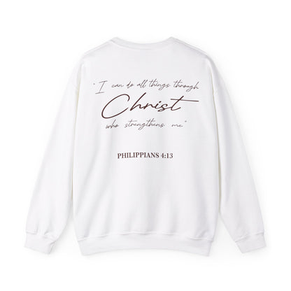 Carolyn Calzada: Philippians 4:13 Crewneck