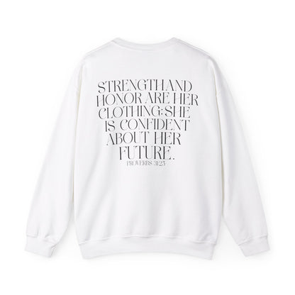 Sanãa Parker: Proverbs 31:25 Crewneck