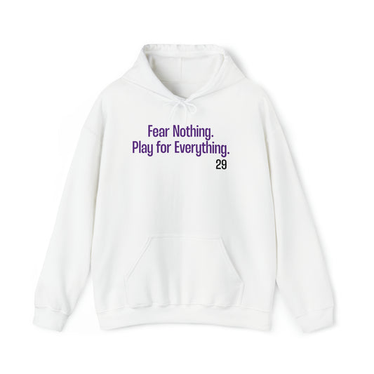 Elizabeth Schaefer: Fear Nothing. Play For Everything. Hoodie