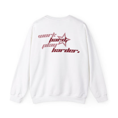 Seren Agar: Work Hard, Play Harder Crewneck Sweatshirt