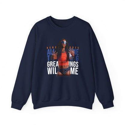 Renee Blades: All In Divine Timing Great Things Will Come Crewneck