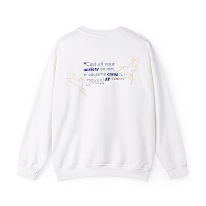 Mia Leone: 1 Peter 5:7 Crewneck