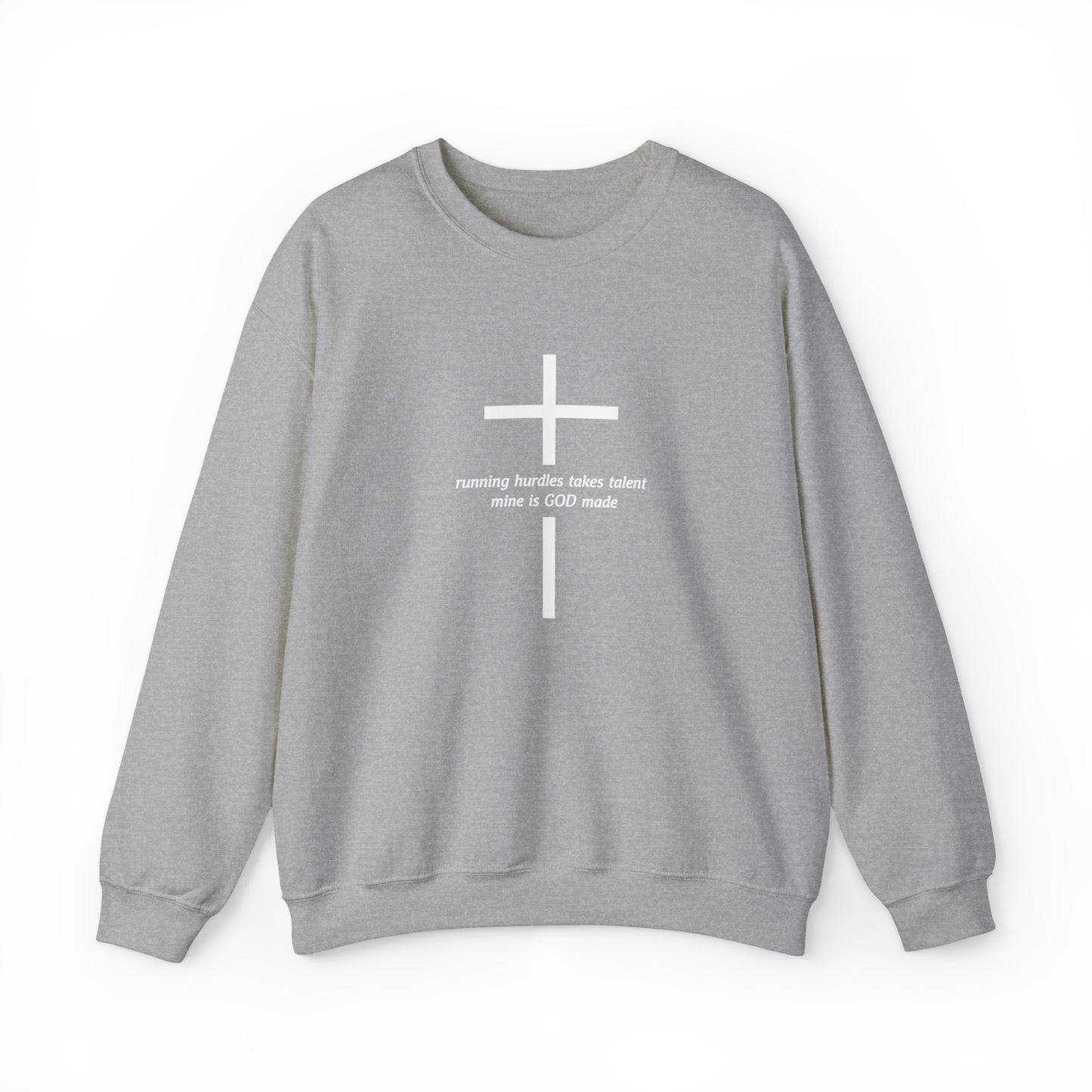 Y'vette Harris: Running Hurdles Takes Talent, Mine Is God Made Crewneck