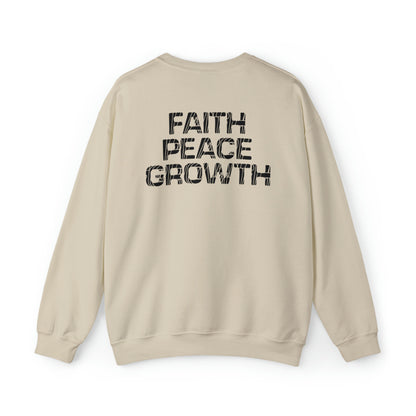 Dona Fagnon: Faith Peace Growth Crewneck