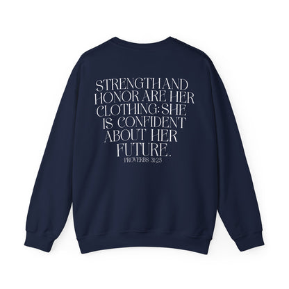 Sanãa Parker: Proverbs 31:25 Crewneck