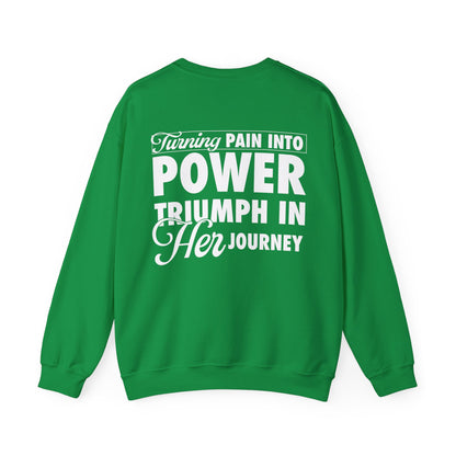 Nora Adam: Turning Pain Into Power, Triumph In Her Journey Crewneck