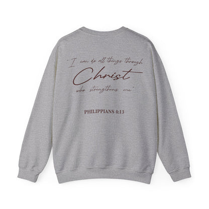 Carolyn Calzada: Philippians 4:13 Crewneck