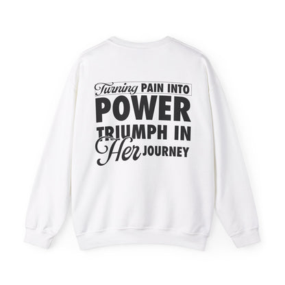 Nora Adam: Turning Pain Into Power, Triumph In Her Journey Crewneck