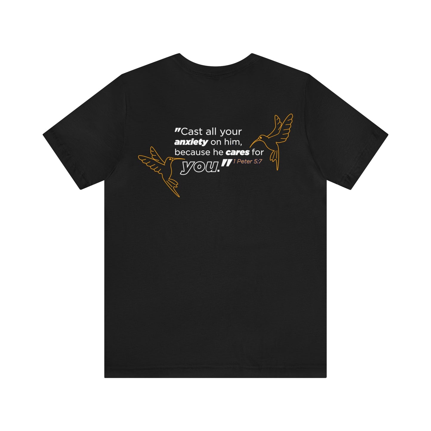 Mia Leone: 1 Peter 5:7 Tee