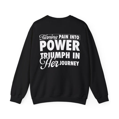 Nora Adam: Turning Pain Into Power, Triumph In Her Journey Crewneck