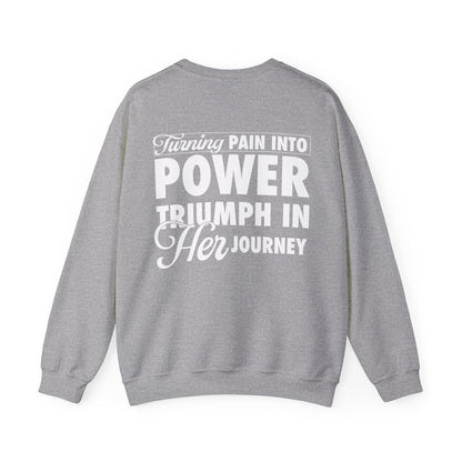 Nora Adam: Turning Pain Into Power, Triumph In Her Journey Crewneck