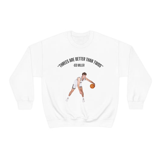 Jed Miller: Threes Are Better Than Twos Crewneck