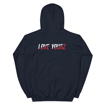 Jordyn Oliver: Love Yourz Hoodie (White/Red)